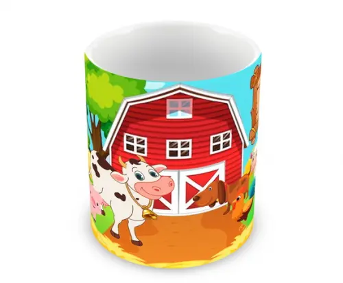 Caneca Polímero Fazendinha Nome e Idade Personalizada