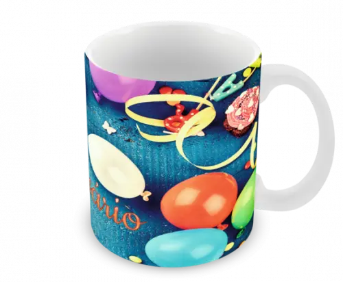 Caneca Polímero Feliz Aniversário Personalizada