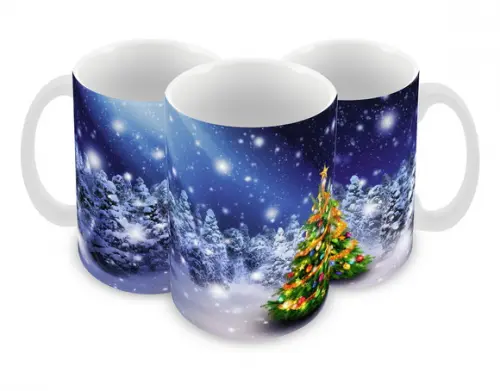 Caneca Polímero Feliz Natal Personalizada