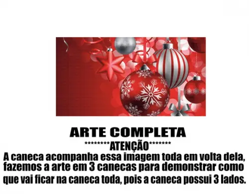 Caneca Polímero Feliz Natal Personalizada