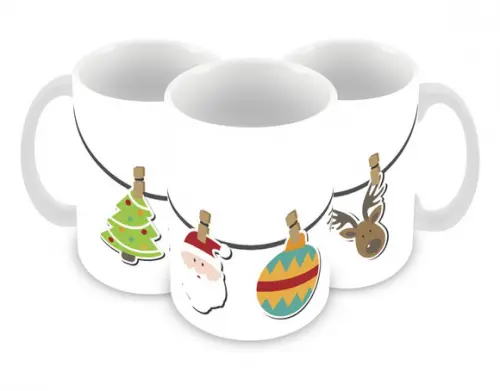 Caneca Polímero Feliz Natal Personalizada