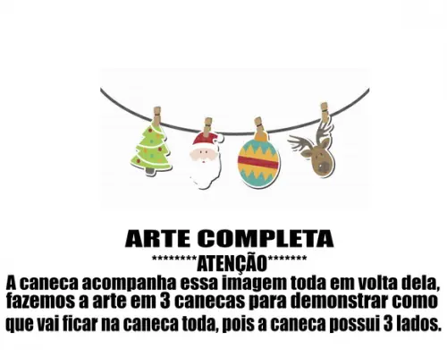 Caneca Polímero Feliz Natal Personalizada