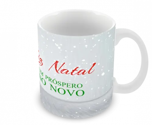 Caneca Polímero Feliz Natal Personalizada