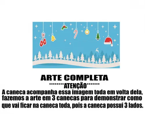 Caneca Polímero Feliz Natal Personalizada