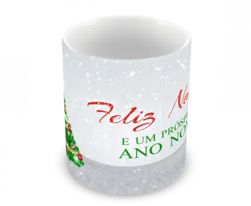 Caneca Polímero Feliz Natal Personalizada