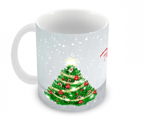 Caneca Polímero Feliz Natal Personalizada