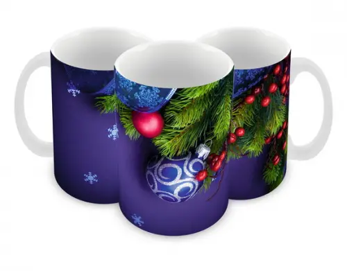 Caneca Polímero Feliz Natal Personalizada