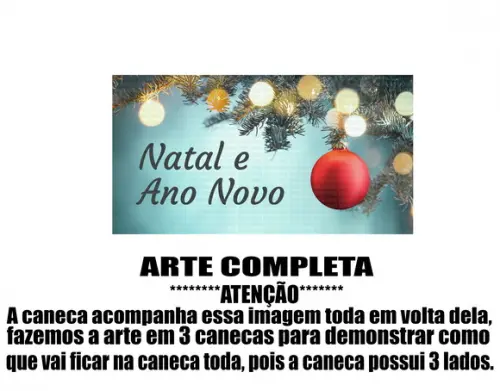 Caneca Polímero Feliz Natal Personalizada