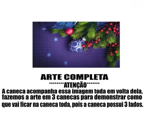 Caneca Polímero Feliz Natal Personalizada