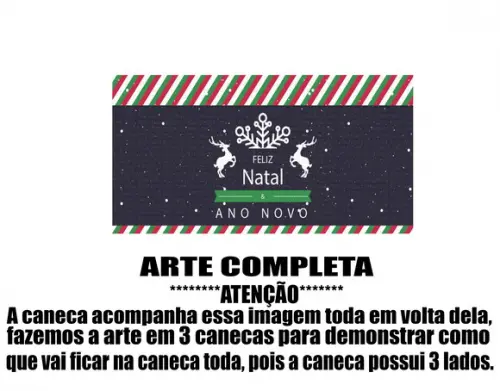 Caneca Polímero Feliz Natal Personalizada
