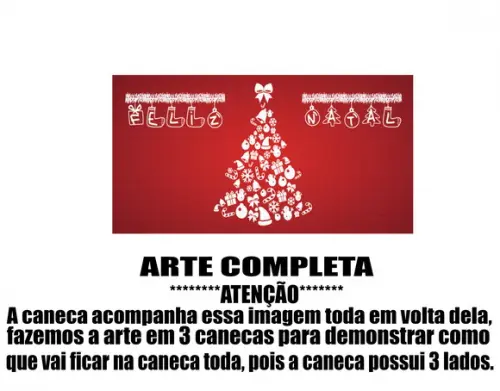 Caneca Polímero Feliz Natal Personalizada