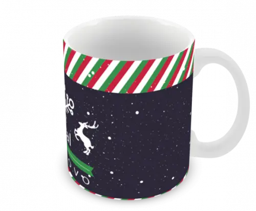 Caneca Polímero Feliz Natal Personalizada