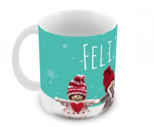 Caneca Polímero Feliz Natal Personalizada