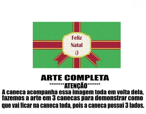 Caneca Polímero Feliz Natal Personalizada
