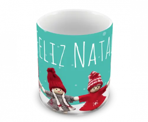 Caneca Polímero Feliz Natal Personalizada