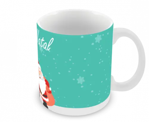 Caneca Polímero Feliz Natal Personalizada