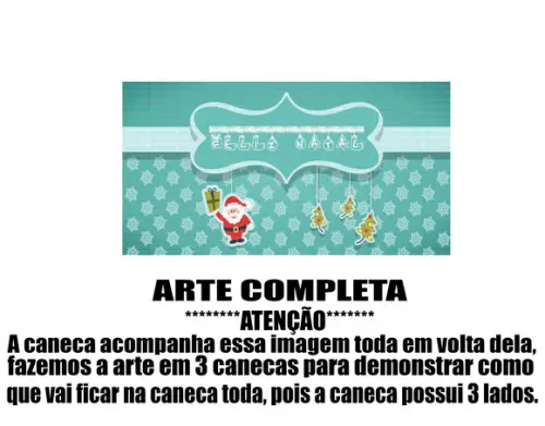Caneca Polímero Feliz Natal Personalizada