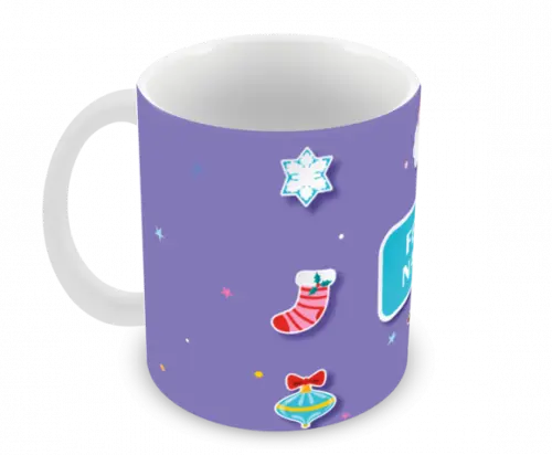 Caneca Polímero Feliz Natal Personalizada