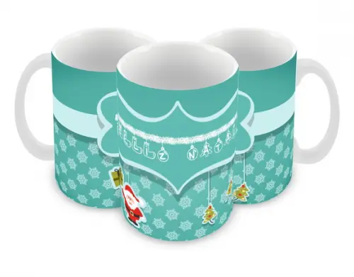 Caneca Polímero Feliz Natal Personalizada
