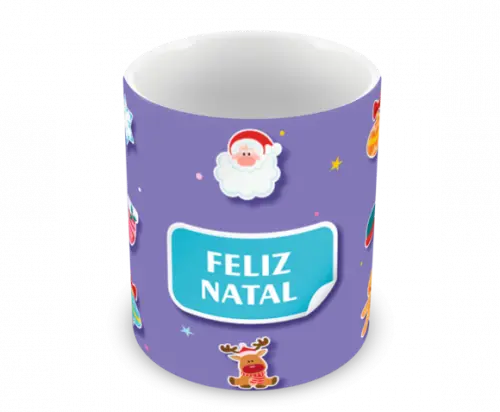 Caneca Polímero Feliz Natal Personalizada