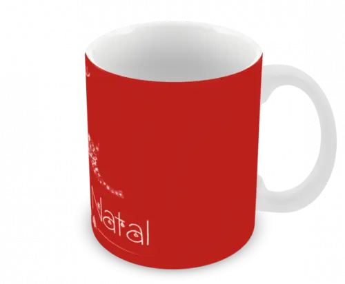 Caneca Polímero Feliz Natal Personalizada