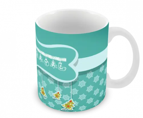 Caneca Polímero Feliz Natal Personalizada