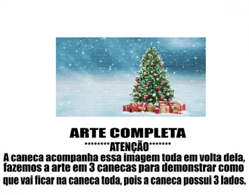 Caneca Polímero Feliz Natal Personalizada