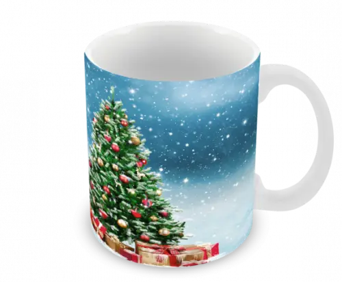 Caneca Polímero Feliz Natal Personalizada