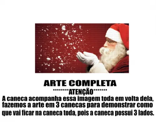 Caneca Polímero Feliz Natal Personalizada