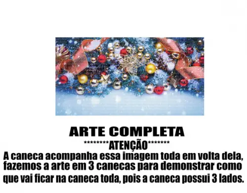 Caneca Polímero Feliz Natal Personalizada