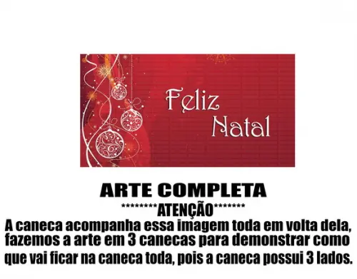 Caneca Polímero Feliz Natal Personalizada
