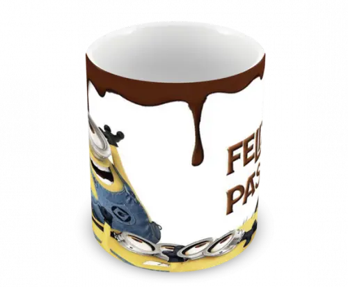 Caneca Polímero Feliz Páscoa Personalizada