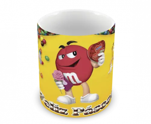 Caneca Polímero Feliz Páscoa Personalizada