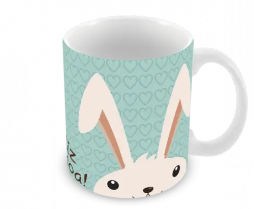 Caneca Polímero Feliz Páscoa Personalizada