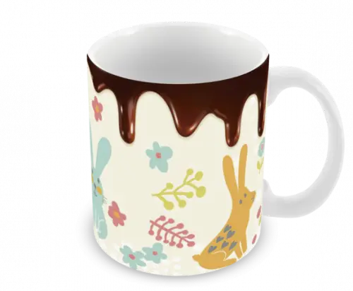 Caneca Polímero Feliz Páscoa Personalizada