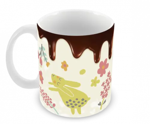 Caneca Polímero Feliz Páscoa Personalizada