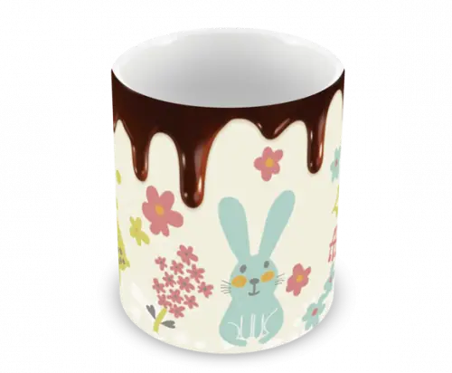 Caneca Polímero Feliz Páscoa Personalizada