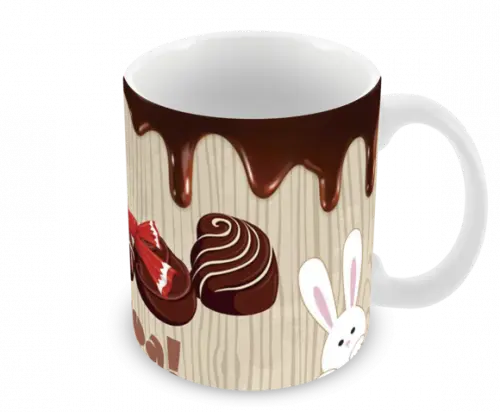 Caneca Polímero Feliz Páscoa Personalizada