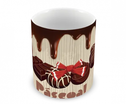 Caneca Polímero Feliz Páscoa Personalizada
