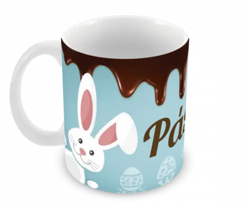 Caneca Polímero Feliz Páscoa Personalizada