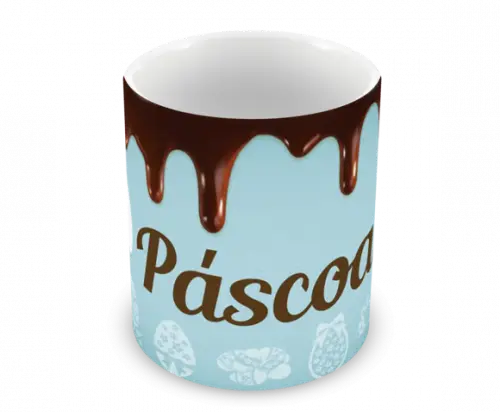 Caneca Polímero Feliz Páscoa Personalizada