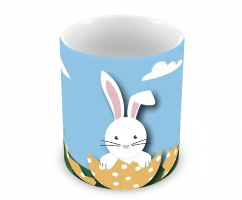 Caneca Polímero Feliz Páscoa Personalizada