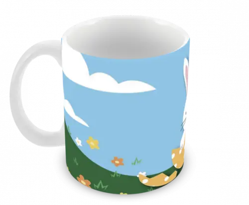 Caneca Polímero Feliz Páscoa Personalizada