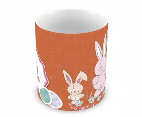 Caneca Polímero Feliz Páscoa Personalizada