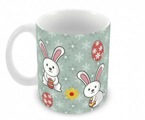 Caneca Polímero Feliz Páscoa Personalizada