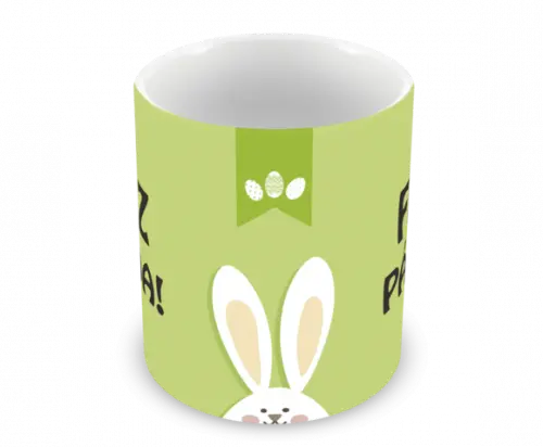 Caneca Polímero Feliz Páscoa Personalizada