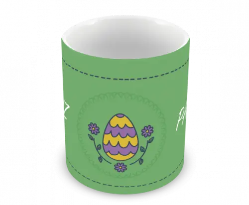 Caneca Polímero Feliz Páscoa Personalizada
