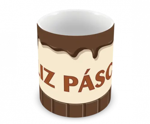 Caneca Polímero Feliz Páscoa Personalizada