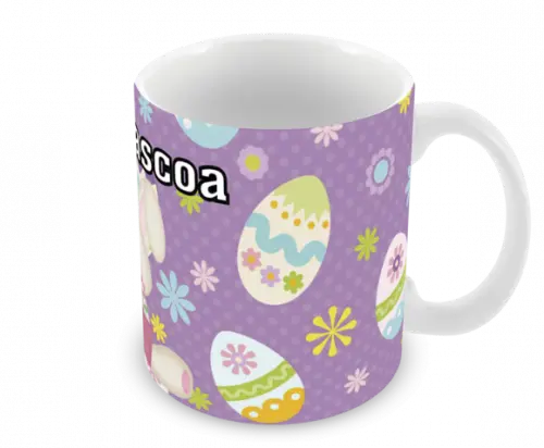 Caneca Polímero Feliz Páscoa Personalizada