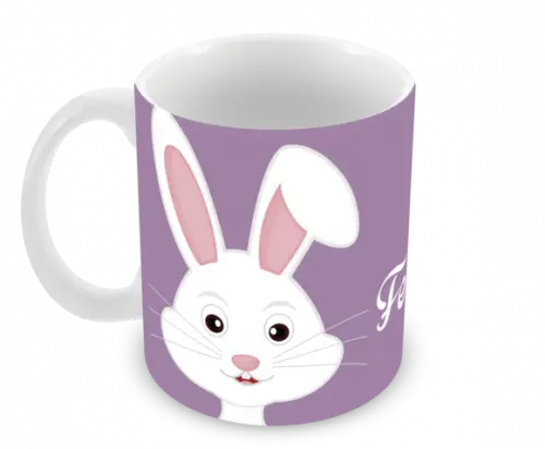 Caneca Polímero Feliz Páscoa Personalizada